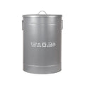 Wasmand 40x40x58 cm | L Antiek Grijs Metaal