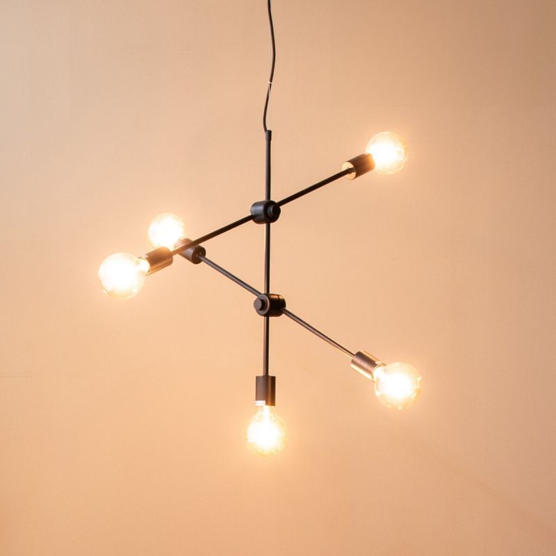 Hanglamp Stilo 70x70x70 cm Zwart Metaal