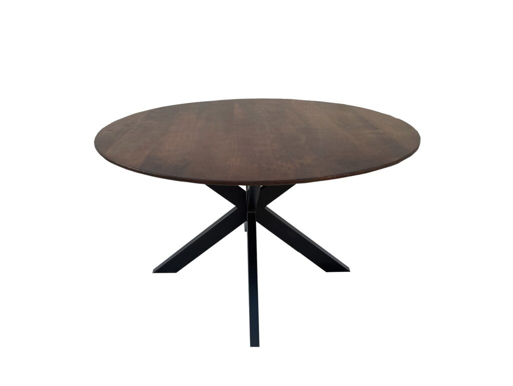 Florance tafel (mango) – facetrand rond bruin smooth