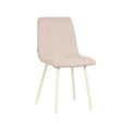 Eetkamerstoel Nino 54x45x89 cm Naturel Boucle | Shaded White Metaal