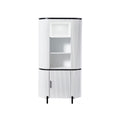 QUA CABINET WHITE/BLACK 180X50X95 WHITE CERAMIC