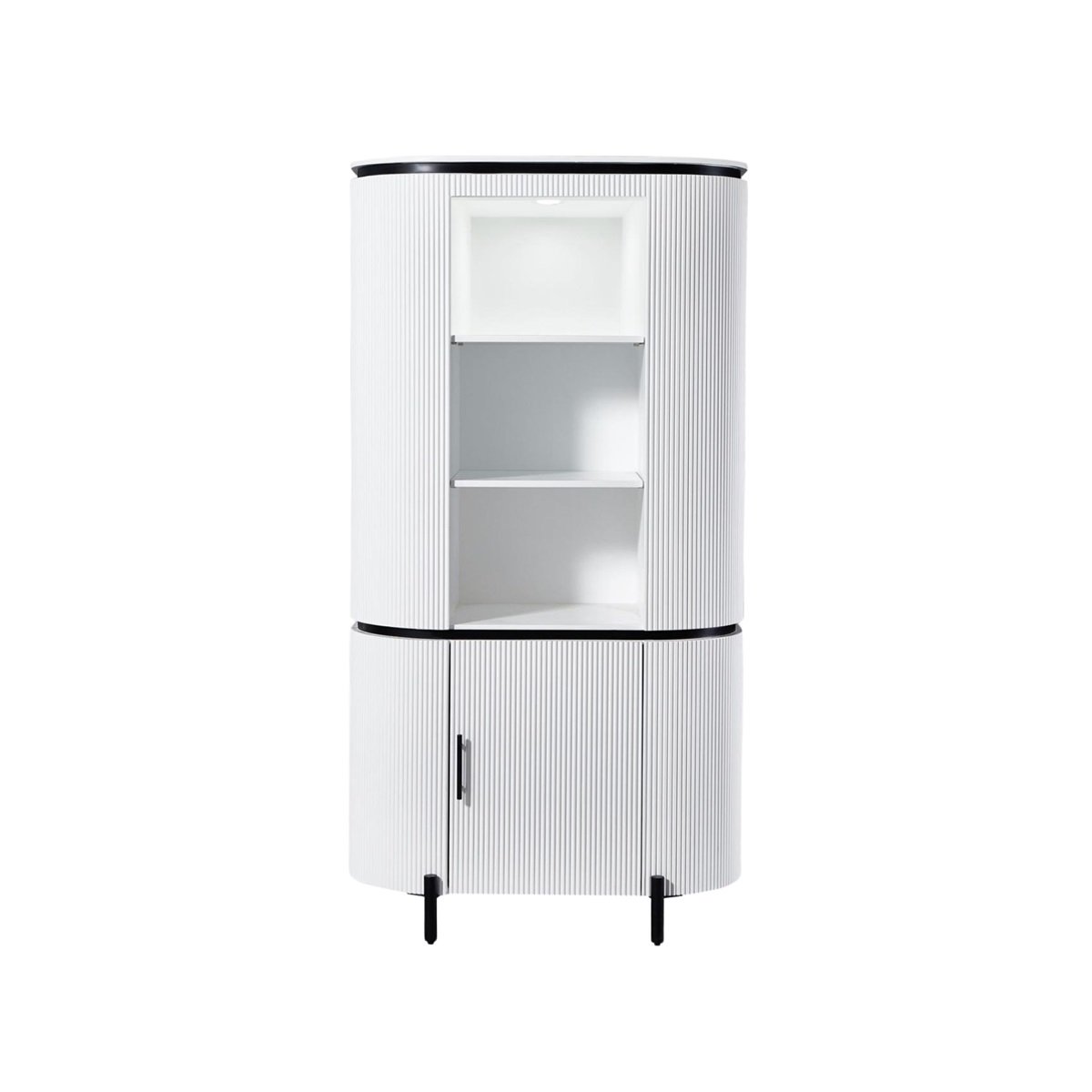 QUA CABINET WHITE/BLACK 180X50X95 WHITE CERAMIC