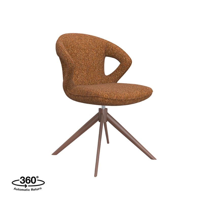 Eetkamerstoel Zurich 64x56x86 cm Coral Royal Boucle | Coral Metaal