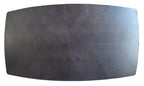 Facetrand tafel – Fineerlaag met visgraatmotief – curved zwart glad