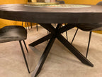 Milaan eettafel rond (mango) – zwart