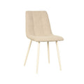 Eetkamerstoel Nino 54x45x89 cm Zand Boucle | Shaded White Metaal