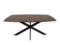 Mango tafels met facetrand – curved bruin smooth