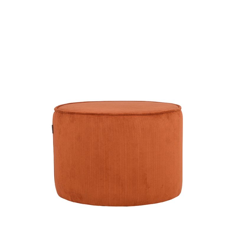 Poef Tibo 55x55x40 cm Rust Ribcord