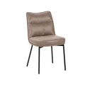 Eetkamerstoel Lennon 50x65x89 cm Taupe Micro Suede | Zwart Metaal