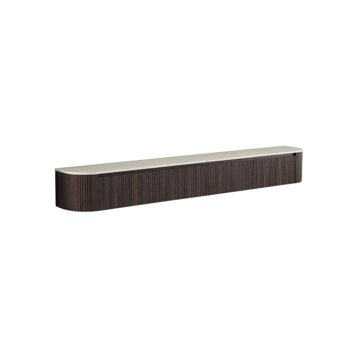WALL CABINET CUVER CNC BROWN VENEER PLAIN 280X40x43