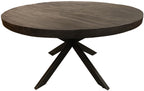 Milaan eettafel rond (mango) – zwart