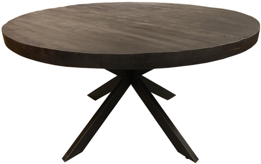 Milaan eettafel rond (mango) – zwart