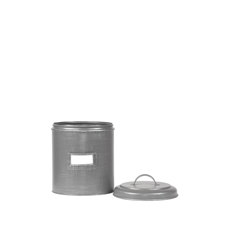 Opbergblik 10x10x15 cm | S Antiek Grijs Metaal