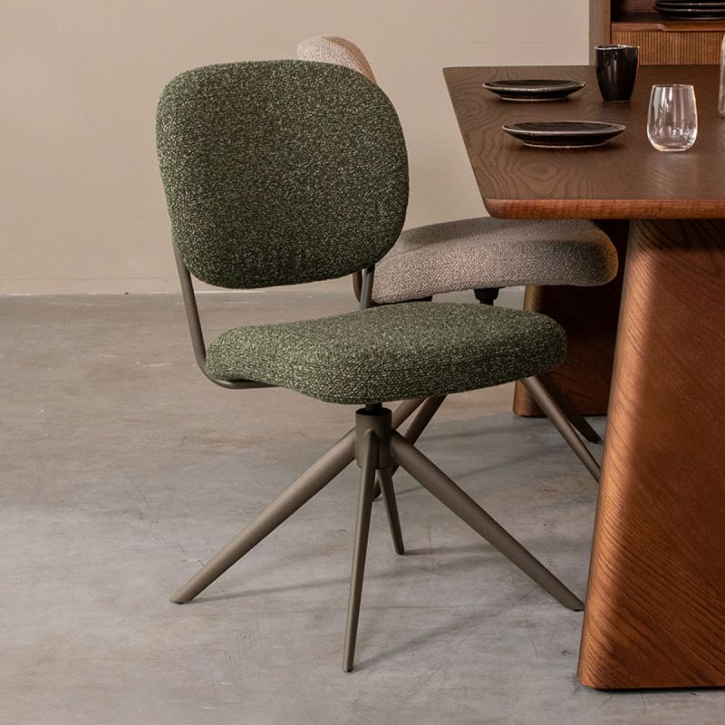 Eetkamerstoel Geneva 49x63x90 cm Forest Royal Boucle | Forest Metaal