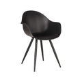 Eetkamerstoel Luca 58x54x85 cm Zwart PP | Zwart Metaal
