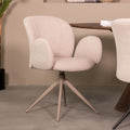 Eetkamerstoel Kimball 59x61x86 cm Naturel Boucle | Taupe Metaal