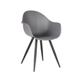Eetkamerstoel Luca 58x54x85 cm Antraciet PP | Zwart Metaal