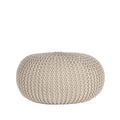 Poef Gebreid 70x70x35 cm| L Naturel Katoen
