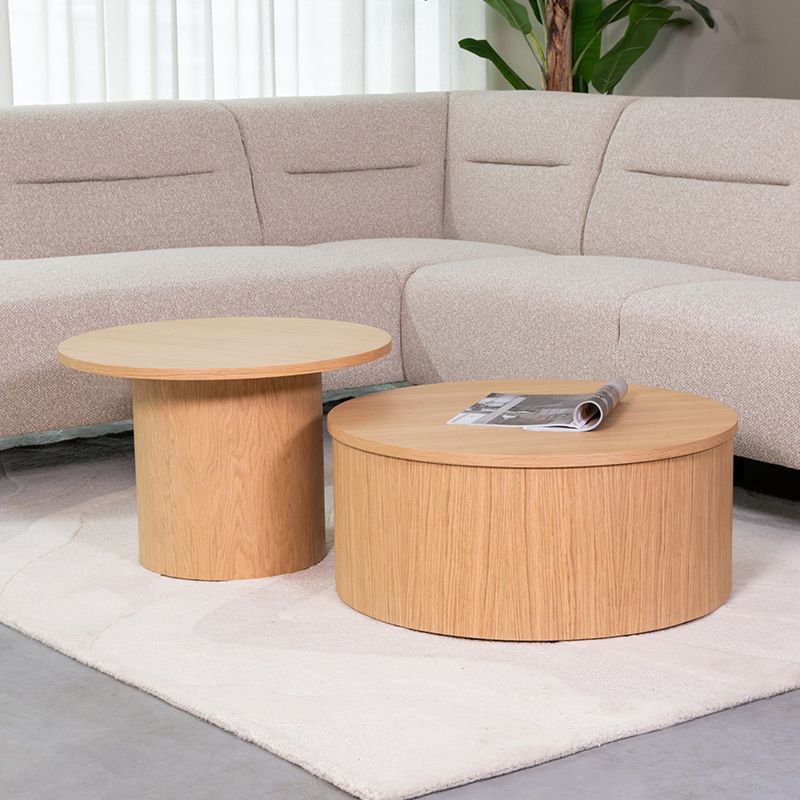 Salontafel Set Oliva 120x70x40 cm Naturel Eikenhout