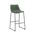 Barkruk Risto 47x56x102 cm Hunter Kunstleder | Zwart Metaal