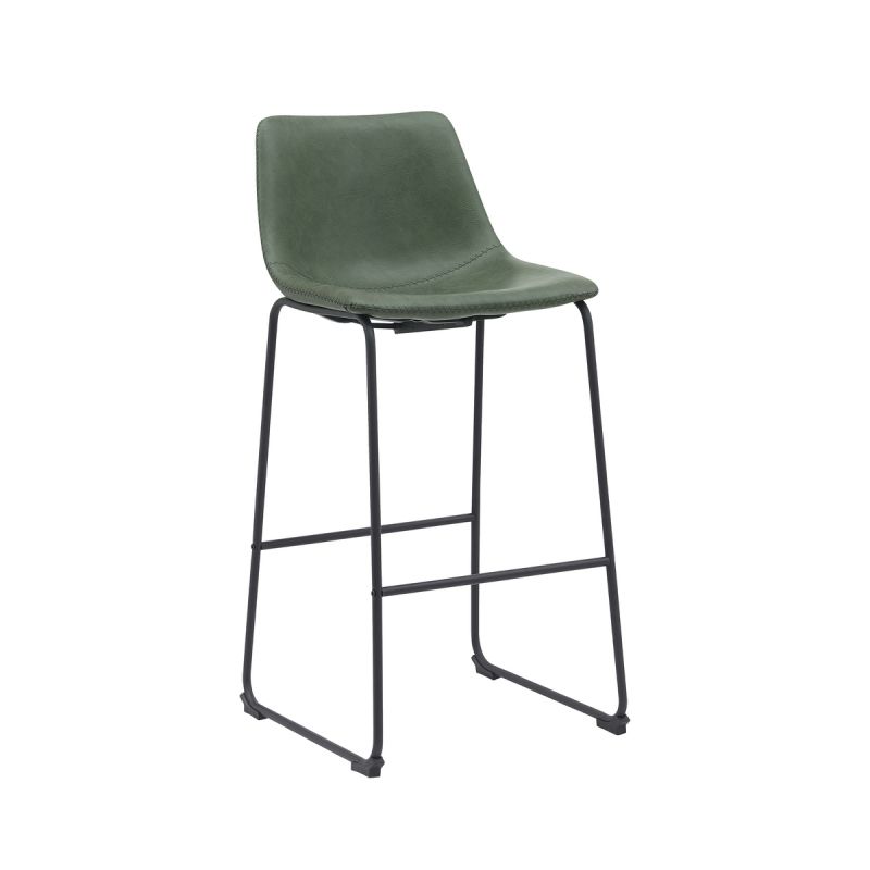 Barkruk Risto 47x56x102 cm Hunter Kunstleder | Zwart Metaal