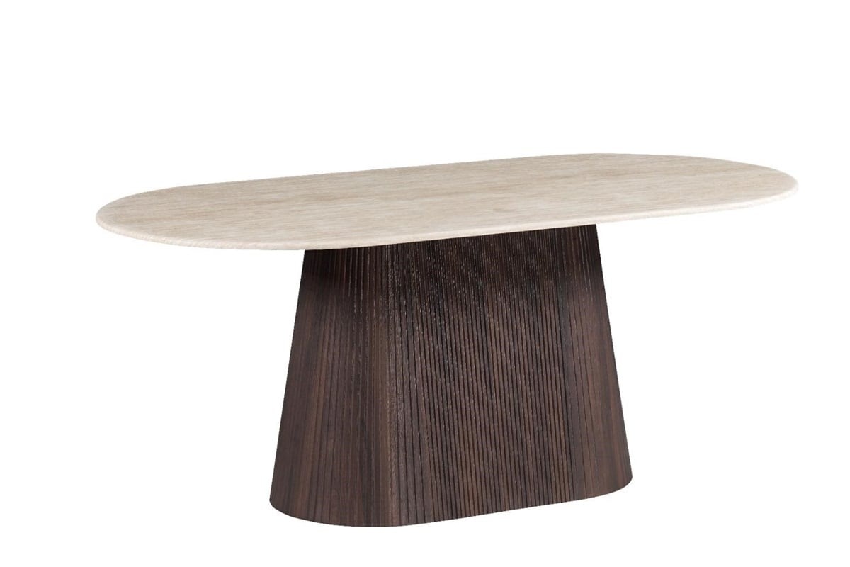 KIMBERLY BROWN DT OVAL 220X110X75 FLINTSTONE FAUX MIRABLE TOP