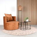 Fauteuil Evy 90x90x75 cm Oker Velours