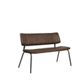 Eetkamerbank Gusto 120x63x81 cm Bruin Kunstleder | Zwart Metaal