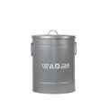 Wasmand 32x32x43 cm | M Antiek Grijs Metaal