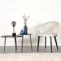 Eetkamerstoel Logan 57x62x84 cm Creme Elegance | Zwart Metaal