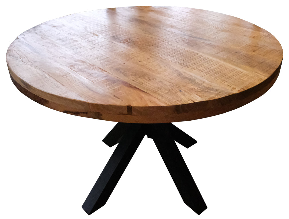 Napels eettafel rond (mango) – naturel