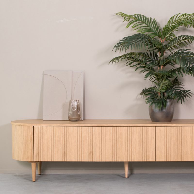 Tv-Meubel Oliva 220x47x55 cm Naturel Eiken