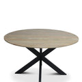 Florance tafel (mango) – facetrand rond zwart sandblasted