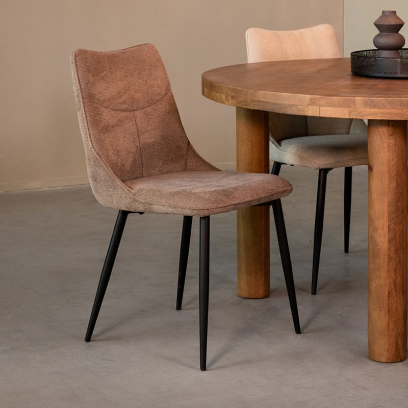 Eetkamerstoel Riv 47x59x88 cm Clay Cato | Zwart Metaal