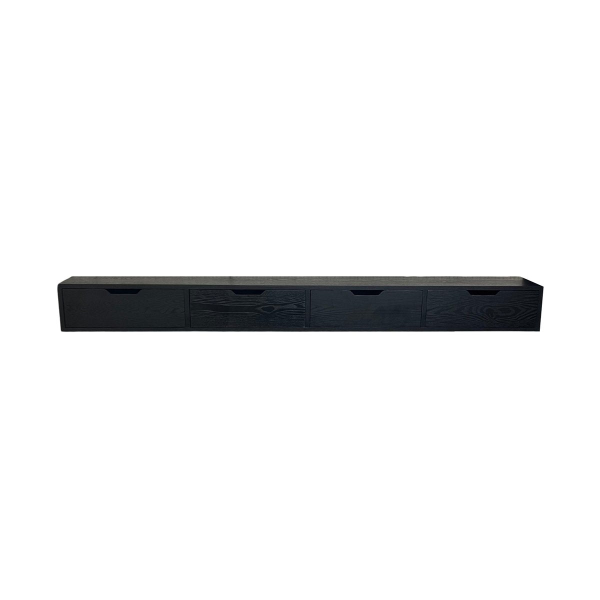 WALL CABINET BLACK VENEER PLAIN 200X24X20