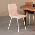 Eetkamerstoel Nino 54x45x89 cm Champagne Boucle | Shaded White Metaal