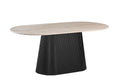 KIMBERLY BLACK DT OVAL 200X110X75 FLINTSTONE FAUX MIRABLE TOP