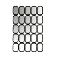 Spiegel eva zwart 140x105x2