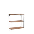 Wandrek Vintage 50x20x50 cm Rough Mangohout | Zwart Metaal