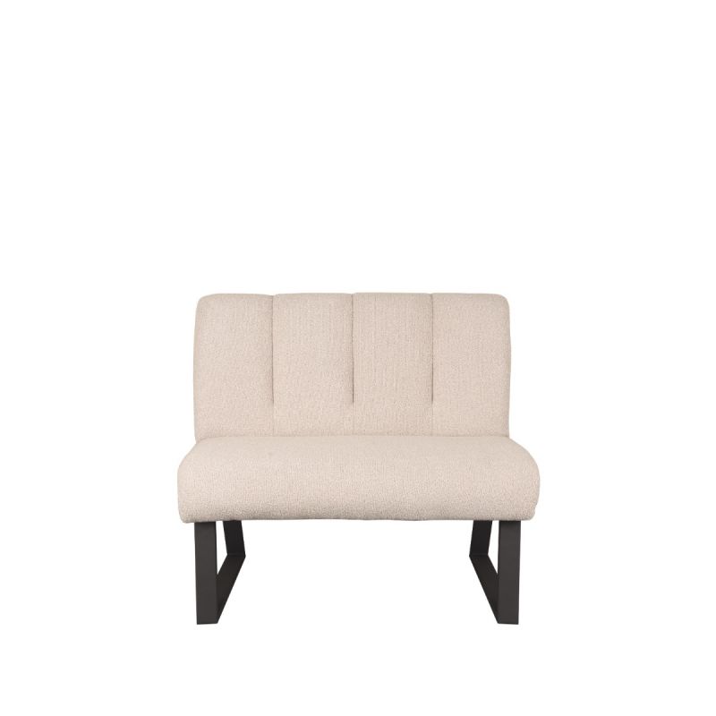 Eetkamerbank Modula 2-Zits 100x62x92 cm Naturel Boucle | Zwart Metaal