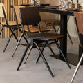 Stapelstoel Schoolstoel Solid 49x55x81 cm Zwart Hout | Zwart Metaal