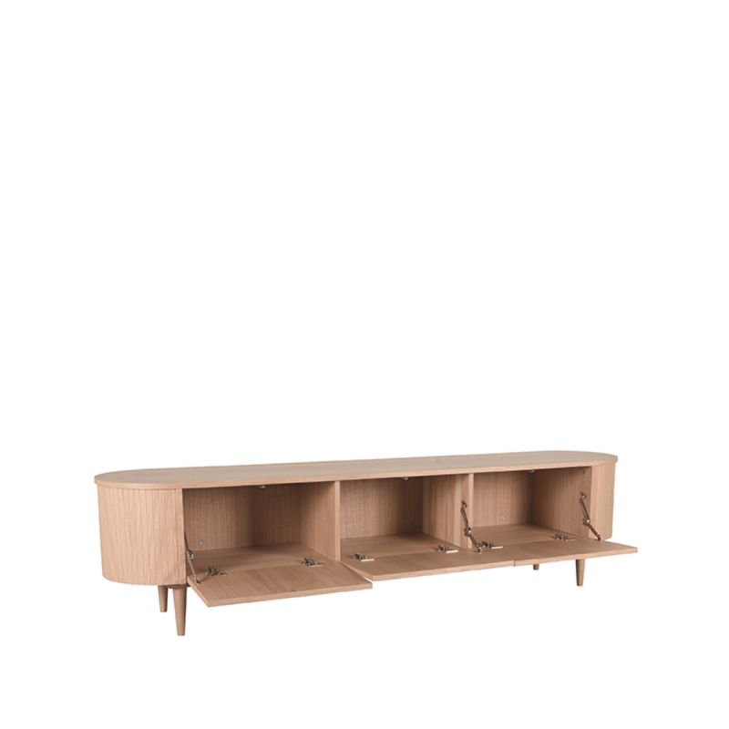 Tv-Meubel Oliva 220x47x55 cm Naturel Eiken