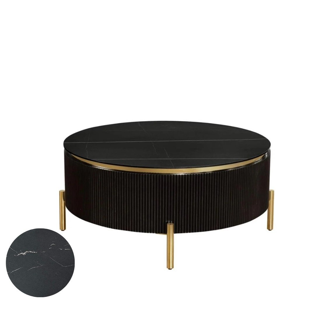 QUA CT BLACK/GOLD 100 Ø WHITE/GREY CERAMIC