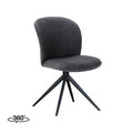 Eetkamerstoel Kimo 49x62x85 cm Antraciet Cosmo | Zwart Metaal