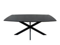 Mango tafels met facetrand – curved zwart smooth