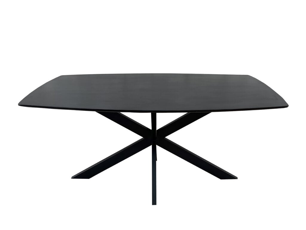 Mango tafels met facetrand – curved zwart smooth