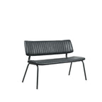 Eetkamerbank Gusto 120x63x81 cm Zwart Kunstleder | Zwart Metaal