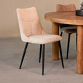 Eetkamerstoel Riv 47x59x88 cm Naturel Cato | Zwart Metaal