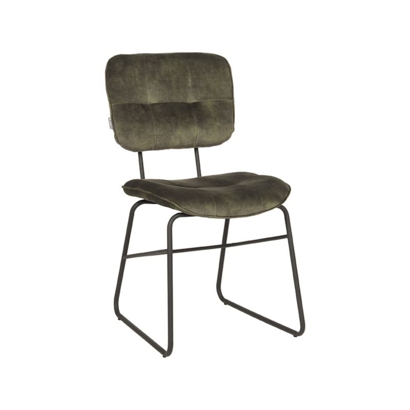 Eetkamerstoel Dez 49x60x87 cm Hunter Velours | Zwart Metaal