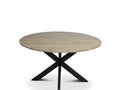 Mango tafels met facetrand – rond zwart smooth
